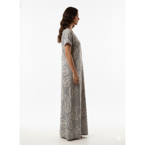 Camisón Cómodo para Mujer Alpine, Talla XXL, Estampado, Largo, Suave y Cómodo, Tejido, Manga Corta, con Bolsillo Lateral, para Uso Doméstico - Product Image 3