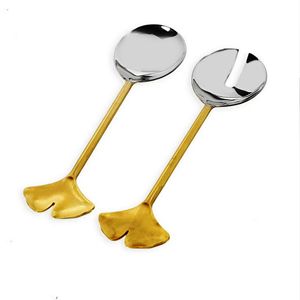 Salad Servers burnished stainless steel HOT SELLING Cutlery Selandia Rattan Salad Server Set of 2 MADE IN INDIAA - Product Image 3