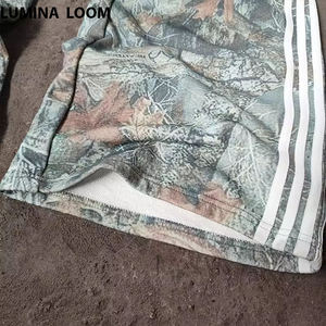 กางเกงวอร์มทรงหลวมสำหรับผู้ชายกางเกงผ้าเฟรนช์เทอร์รี่ขากว้างเอวสูงออกแบบได้ตามที่ต้องการ - Product Image 4