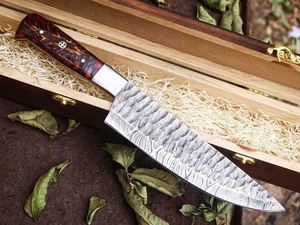 SCL : Ensemble de couteaux utilitaires professionnels faits à la main en acier inoxydable avec manche en bois de rose, faible MOQ, pour usage en cuisine, vente en gros, couteau de chef, couteau de boucher - Product Image 2