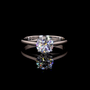 Anillo de Compromiso Solitario con Diamante Cultivado en Laboratorio, Color E, 3.5g, Oro Sólido de 14k, Certificado IGI, Dhanlaxmi Export - Product Image 1