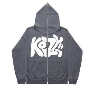 Servicio OEM personalizable 100% alta calidad Kozy Full-Zip gráfico Sudadera con capucha 65% algodón, 35% poliéster 300 a 320 GSM - Product Image 4