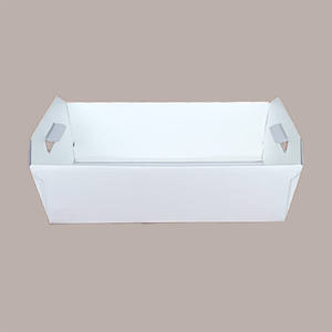10 Uds grande Rectangular 400x300H120mm seda blanca gráfico cartón Navidad regalo envoltura cesta suministros de vacaciones - Product Image 2