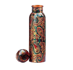Antique Design 1L Pure Copper <b>Water</b> <b>Bottle</b> With Lid High Demand Accessory for Sports Running Customized Drinking Storing Service - Product Image 1