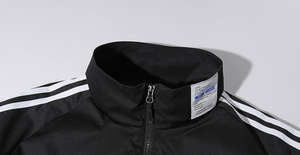Blouson Bomber Homme Haute Qualité à Manches Longues, Col Montant en Laine, Coupe-Vent Rayé, Hiver, Grande Taille, Imperméable et Respirant - Product Image 3