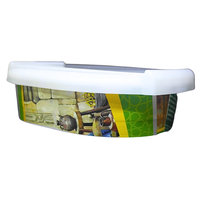 Conteneur en plastique PP recyclable de 6 oz avec couvercle, impression IML, pour crème au fromage douce, crème de noisettes, chocolat, scellage à chaud, forme personnalisée