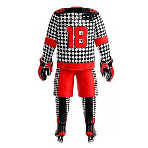 ชุดเครื่องแบบฮ็อกกี้น้ำแข็งระบายอากาศได้ดีเสื้อทีมออกแบบได้ตามต้องการสำหรับเยาวชนและผู้ใหญ่ - Product Image 3