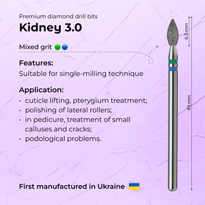 ดอกสว่านเจียรหนังกำพร้า Advanced Diamond Kidney 3.0 มม. สีเขียว+น้ำเงิน เทรนด์ความงามและการดูแลส่วนบุคคลปี 2026 - Product Image 3