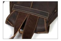 Individuelles Logo Rindsleder Nappa Echtleder Hochwertiger Eleganter Herren Wasserdichter Reise-Laptop-Rucksack Abdeckverschluss Nickel Antik