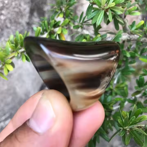 Anillo para damas Ágata Cuerno de búfalo Joyas para fiestas y regalos Anillo hecho a mano por Crescent Crafts - Product Image 2