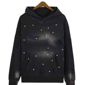 Conjunto de Sudadera con Capucha y Pantalones Deportivos Unisex de Alta Calidad, 100% Algodón, Ropa Deportiva de Invierno, Diseño 2 en 1 con Estampado Lavado Ácido - Product Image 3