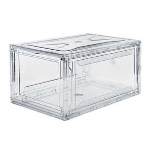 Alexa ชั้นวางรองเท้าอะคริลิกใส24ชิ้น, ชั้นเก็บรองเท้าพับได้สองชั้นพร้อมกล่องจัดเก็บที่ใช้งานได้ - Product Image 3