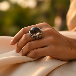 925 Silver <b>Black</b> Onyx Women's Vintage Gemstone Bezel Setting Micro Insert Silver Plated <b>Ring</b> Gift - Product Image 3