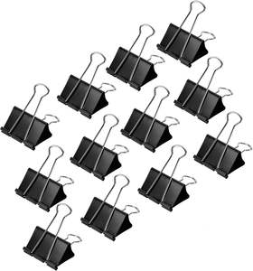 Clips de reliure robustes, fournitures de bureau, petits (0,75 po), pour l'organisation de documents, fournitures scolaires, noirs, lot de 144 - Product Image 1