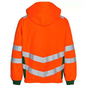 Venta al por mayor 3M reflectante cremallera completa Softshell ropa de trabajo impermeable manga larga cuello simulado con capucha chaquetas al aire libre para el invierno frontal - Product Image 2