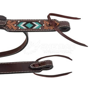 Brida de caballo ecuestre de cuero personalizado Servicio OEM Precio razonable 2025 Bridas de equitación de último diseño - Product Image 4