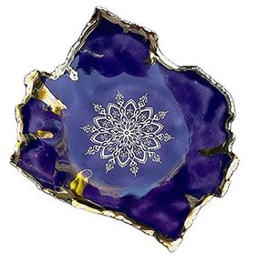 ART Plateau de service en résine époxy fait à la main Essentiels de cuisine uniques pour la maison Restaurant Hôtel Plateaux de service décoratifs - Product Image 5