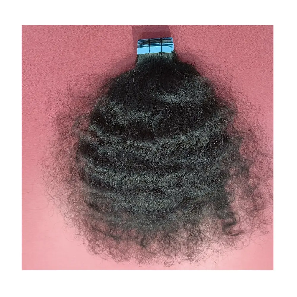 Pita ekstensi rambut manusia, 100% kualitas tinggi rambut Eropa Tunggal ditarik pita tidak terlihat ekstensi rambut manusia