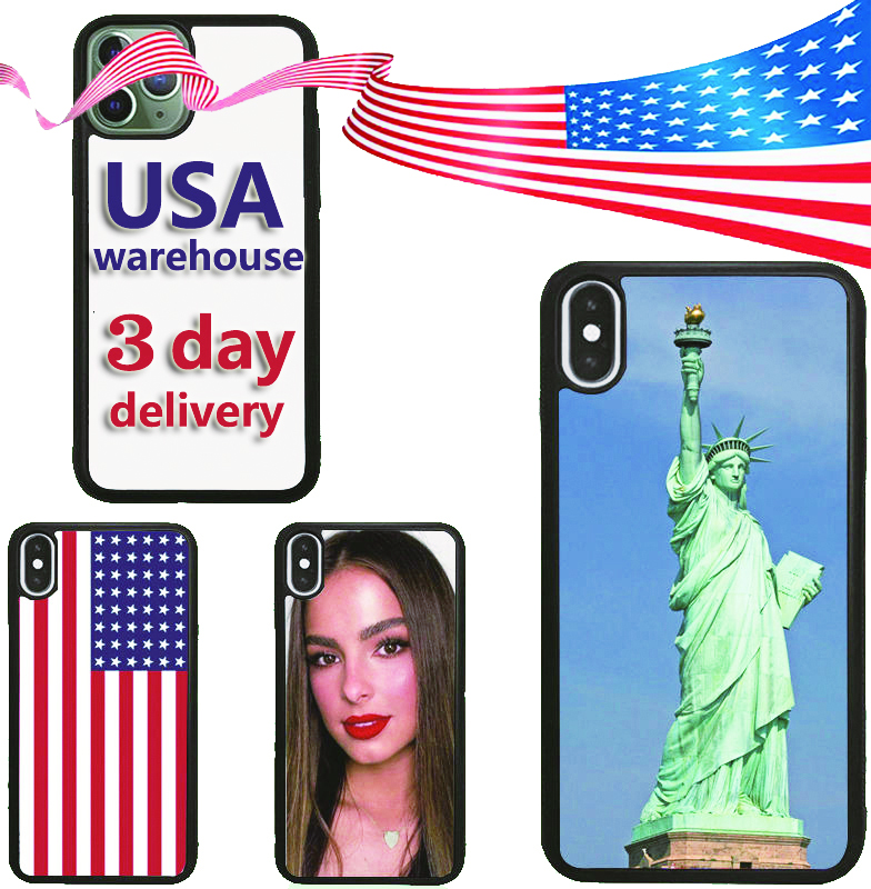 Magazzino USA intera vendita nero bianco trasparente gomma morbida Tpu 2D sublimazione cassa del telefono spazi vuoti per IPhone 12 13 14 Pro Max Custom