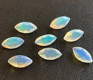 Marquise d'opale éthiopienne naturelle 4x8mm à facettes-pierre précieuse de coupe de marquise d'opale éthiopienne en vrac superbe qualité multi-feu - Product Image 6