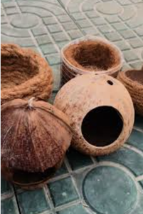 Casa de pájaros de concha de coco colgante de alta calidad a granel disponible - Product Image 3