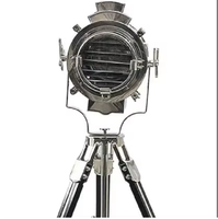 CH Vintage Moderne Collection Chrome Poli Projecteur Maison Argent Bois Vis Trépied Spots Nautiques Lampadaire 65 Mur