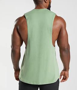 YLS, camisetas sin mangas informales para hombre, superventas, algodón transpirable sólido, cuello redondo, Camiseta básica a rayas para Fitness - Product Image 5