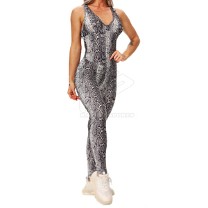 Ladies Summer Fitness Hollow Out Sexy Color sólido Jump Suit Bodysuits Mujeres Monos de una pieza - Product Image 5