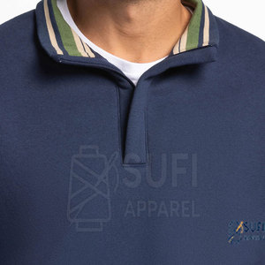 เสื้อสเวตเชิ้ตผู้ชายแบบซิปสี่ส่วน ผ้าฟลีซ พิมพ์ลายดิจิทัล เป็นมิตรกับสิ่งแวดล้อม แห้งเร็ว เหมาะสำหรับออกกำลังกายกลางแจ้งและสวมใส่ในชีวิตประจำวัน - Product Image 3