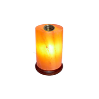 Lampe en sel de cristal naturel de l'Himalaya en forme de cylindre, diffuseur d'huiles essentielles, coupelle en acier inoxydable, aromathérapie, spa, massage corporel, Numkyne