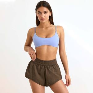 Mini pantalones cortos elásticos para mujer Espresso personalizados de alta demanda, pantalones cortos de entrenamiento transpirables y de ajuste relajado Súper suaves y cómodos para mujer - Product Image 1