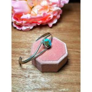 Royston Turquoise & Sterling <b>Silver</b> <b>Cuff</b> <b>Bracelet</b> Navajo Handmade Cultural Collectible Jewelry - Product Image 2