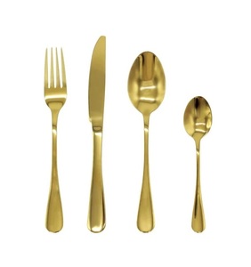 Juego de cubiertos de latón de calidad superior Diseño clásico Color dorado Tenedor Cuchara Cuchillo de mantequilla Juego de cubiertos a la venta Personalizado. - Product Image 2