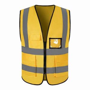 Meilleure qualité Impression de logo personnalisé Hommes Vêtements de travail Gilets de sécurité Hi Vis Gilet de protection de sécurité réfléchissant - Product Image 5