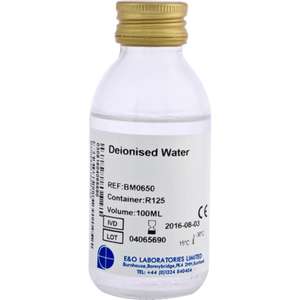 EO Labs 10 Pack 100mL Deionised Water <b>Laboratory</b> <b>Bottles</b> - Product Image 1
