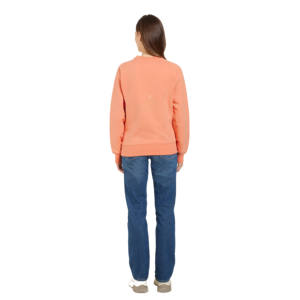 Sweat-shirt en molleton 100% coton biologique à col rond pour femme, coupe ample, logo personnalisé sur le devant, ODM - Product Image 3