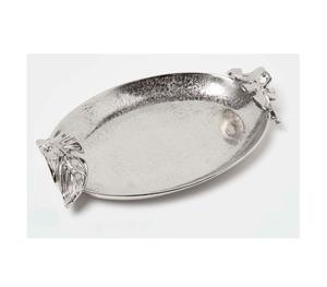 Plateaux de service en argent pour mariages et événements Logo personnalisé pour la décoration de table de restaurants Métal aluminium coulé à la demande - Product Image 4