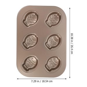 แม่พิมพ์ช็อคโกแลตถาดเสิร์ฟเค้กปลาทำจากเหล็กคาร์บอนแม่พิมพ์แบบไม่ติดแม่พิมพ์เค้กช็อกโกแลตรูปสัตว์การ์ตูน - Product Image 4