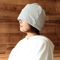 [Produits personnalisés OEM] Chapeau de sauna fabriqué au Japon 100% coton durable super absorbant lavable en machine unisexe bleu marine clair plage