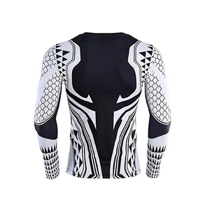 Meilleure qualité à manches longues hommes MMA Rash Guard pour hommes vêtements de sport deux tons Rush Guard adultes Fitness Rash Guard - Product Image 2