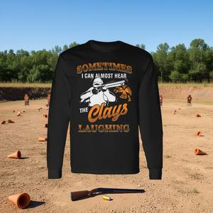 Camiseta de manga larga Skeet Shooter para tiro al lomo de arcilla, I Can Hear Clays Laughing - Product Image 3