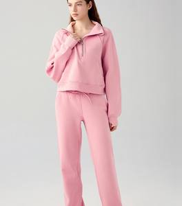 Nuevas Sudaderas Casuales de Mujer con Media Cremallera, Transpirables, de Forro Polar, Algodón y Poliéster, de Alta Calidad, Personalizables, Estilo Urbano Informal - Product Image 2