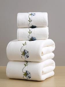 Minimalist Jacquard Border Bath <b>Towels</b> Eco-Friendly Absorbent Quick-Dry Soft <b>Terry</b> Cotton Shower <b>Towels</b> Solid Premium Hotel - Product Image 5