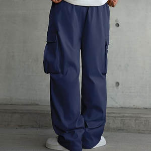 Pantalon cargo décontracté léger pour homme, vente chaude, avec 6 poches, coupe-vent, respirant, taille élastique, service OEM sur mesure - Product Image 3