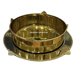 Tazón de chocolate decorativo de diseño, plateado, de lujo, nuevo, al por mayor, elegante tazón de metal para chocolate - Product Image 4