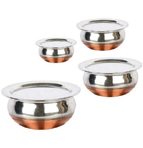 Best Quality Copper <b>Bowl</b> Hammered Serving <b>Bowl</b> for Rice Copper Hammered <b>Bowl</b> <b>with</b> Latest <b>Lid</b> and Exclusive Design 2 Piece - Product Image 6