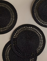 Nouveau design de dessous-de-plat en jonc de mer noir fabriqué au Vietnam avec prix de gros OEM ODM couleur, dimension.