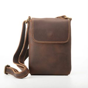 Factory Wholesale Customize Genuine Leather Men's Shoulder <b>Bag</b> High Quality Crossbody <b>Bag</b> <b>Messenger</b> <b>Bag</b> - Product Image 1