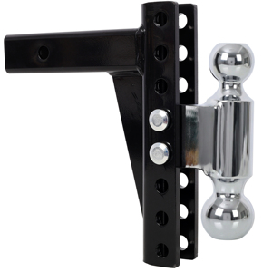 Support de boule de remorquage double réglable, capacité de remorquage de 12 000 lb et 10 000 lb, boules de remorquage doubles (2 po et 25/16 po), compatible avec un récepteur de 2 po - Product Image 4