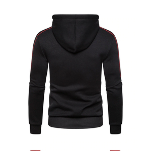 Sudadera con capucha y cremallera de manga larga para hombre, estilo urbano, bordada con cuentas, informal, para otoño/invierno - Product Image 5